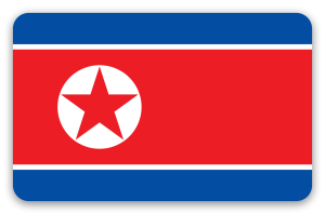 Corée du Nord - sticker pour carte