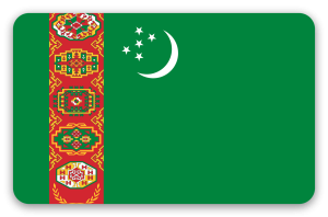 Turkménistan - sticker pour carte