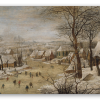 Paysage d'hiver avec piège à oiseaux