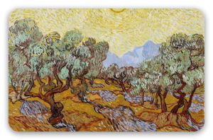Oliviers au ciel jaune