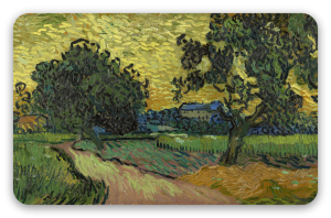 Paysage au crépuscule - sticker pour carte