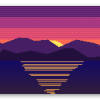 Coucher de soleil pixel