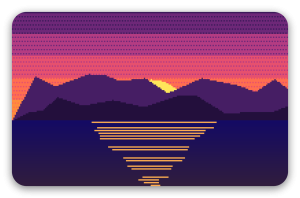 Coucher de soleil pixel